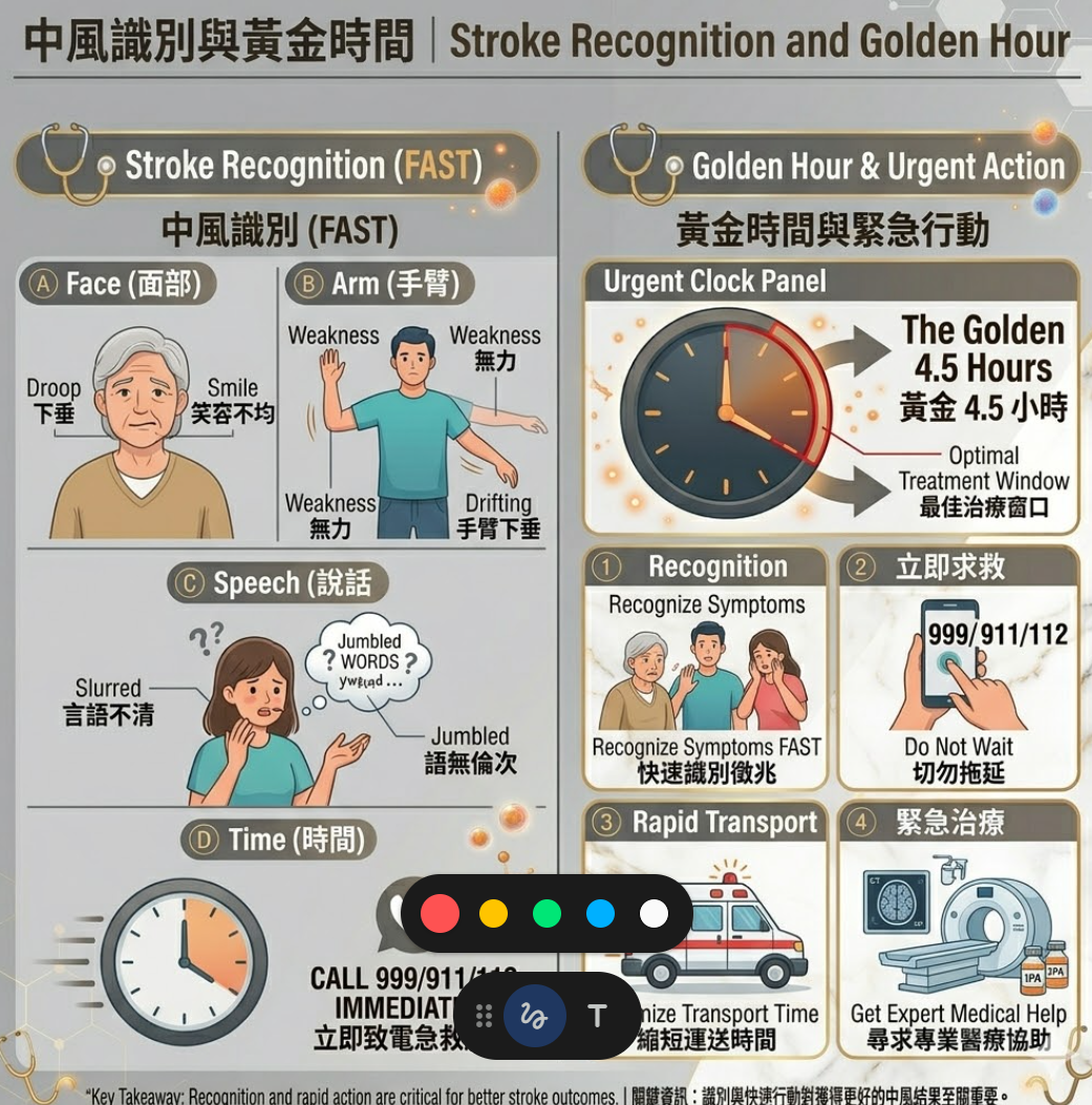 中風的緊急識別與黃金時間